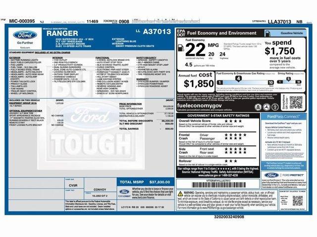used 2020 Ford Ranger car, priced at $24,499