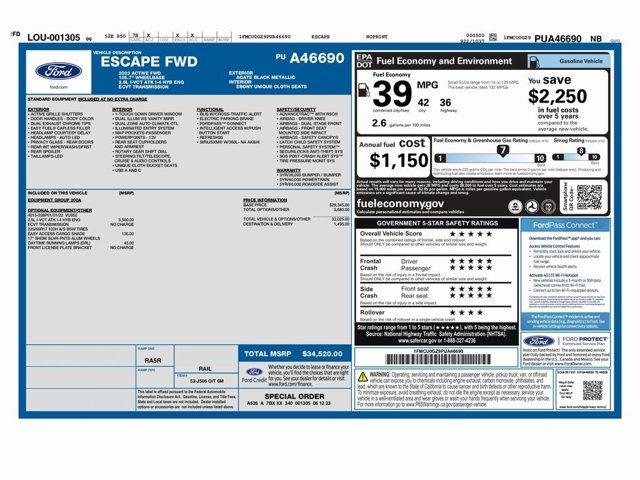 used 2023 Ford Escape car, priced at $17,499