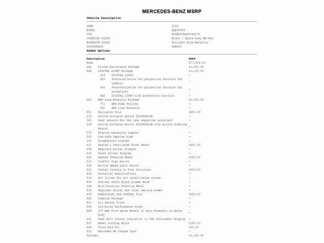 used 2024 Mercedes-Benz EQE 350 car, priced at $38,999