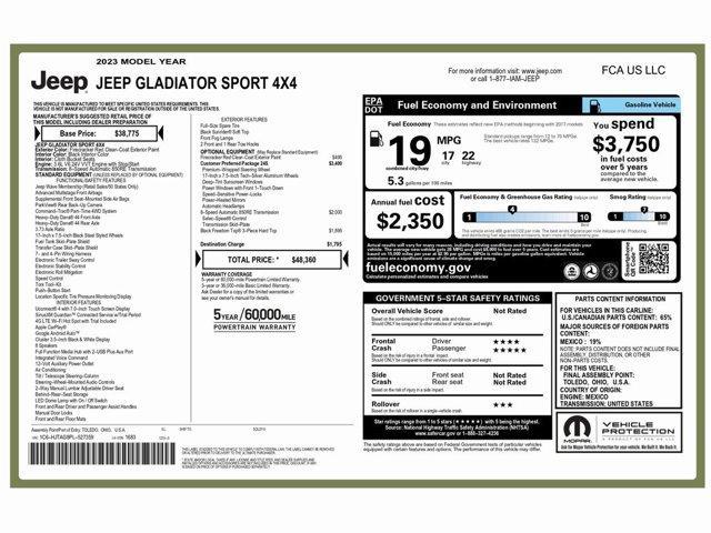 used 2023 Jeep Gladiator car, priced at $24,999