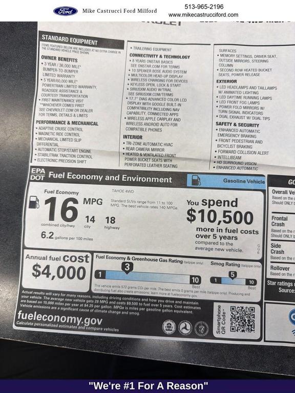 used 2025 Chevrolet Tahoe car, priced at $82,950