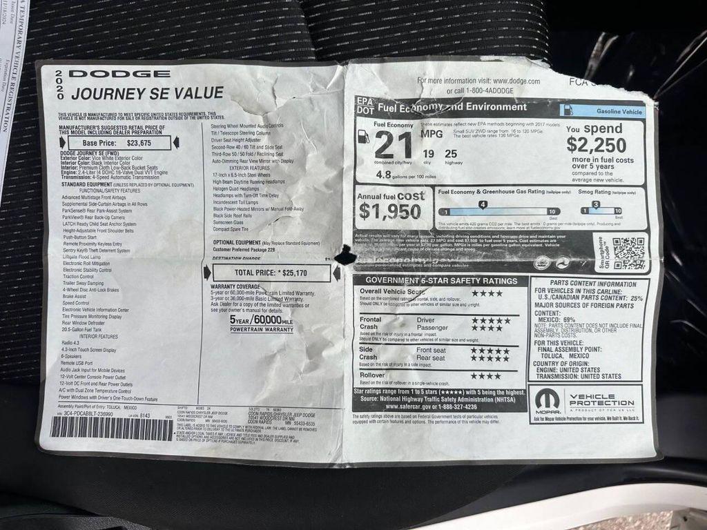 used 2020 Dodge Journey car, priced at $10,999