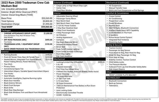 used 2023 Ram 2500 car, priced at $36,991