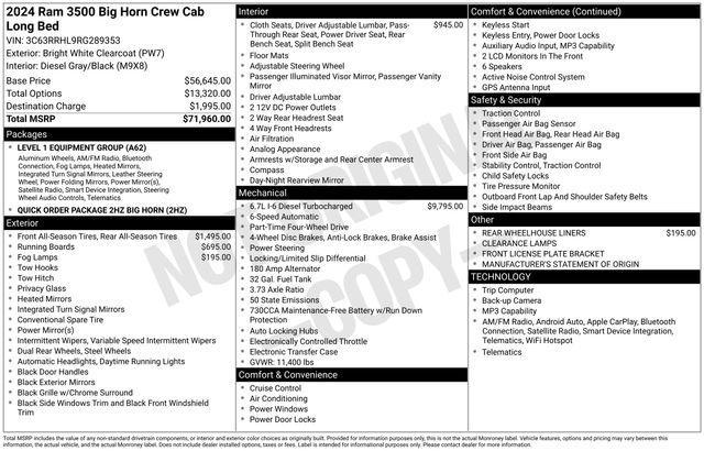 used 2024 Ram 3500 car, priced at $56,492