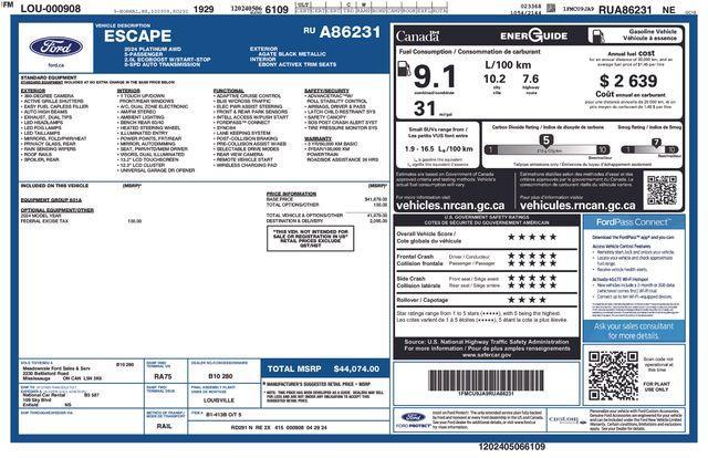 used 2024 Ford Escape car, priced at $26,242