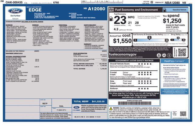 used 2022 Ford Edge car, priced at $26,991