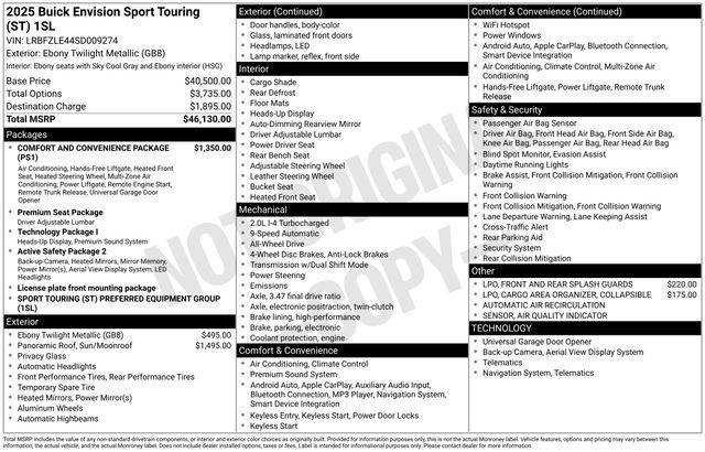 used 2025 Buick Envision car, priced at $32,991