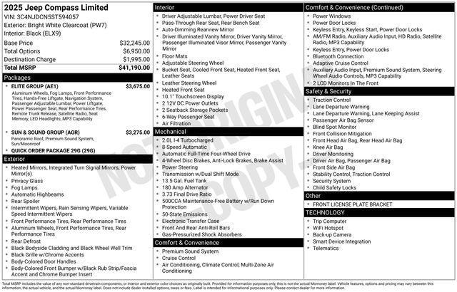 used 2025 Jeep Compass car, priced at $28,991