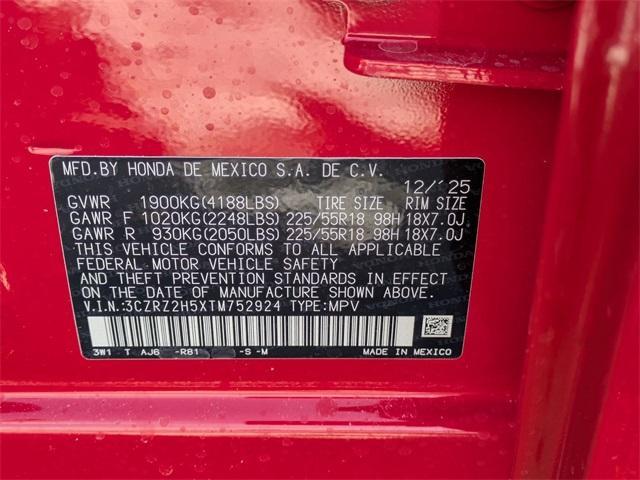 new 2026 Honda HR-V car, priced at $30,950