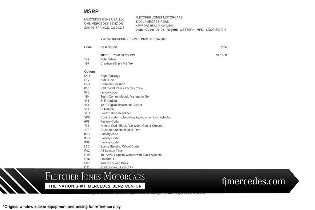 used 2020 Mercedes-Benz GLC 300 car, priced at $23,594