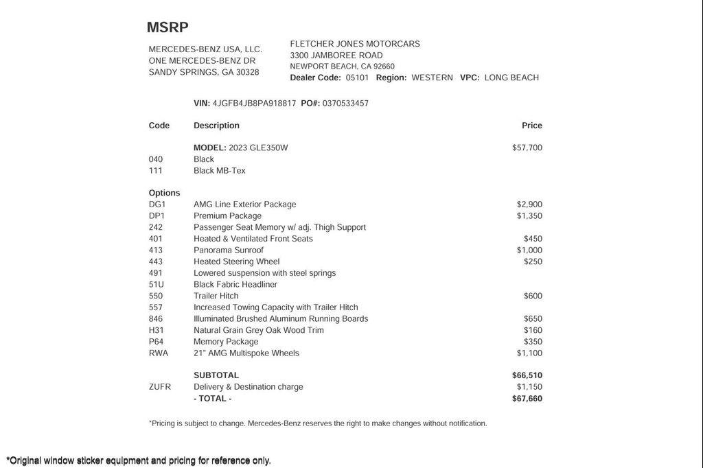 used 2023 Mercedes-Benz GLE 350 car, priced at $43,394