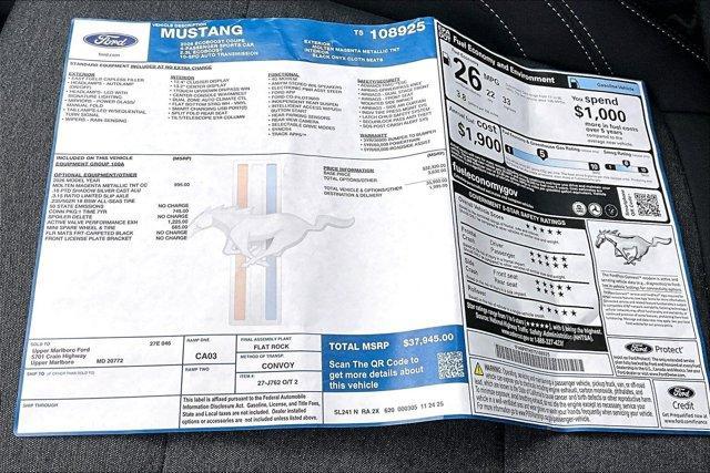 new 2026 Ford Mustang car, priced at $33,036
