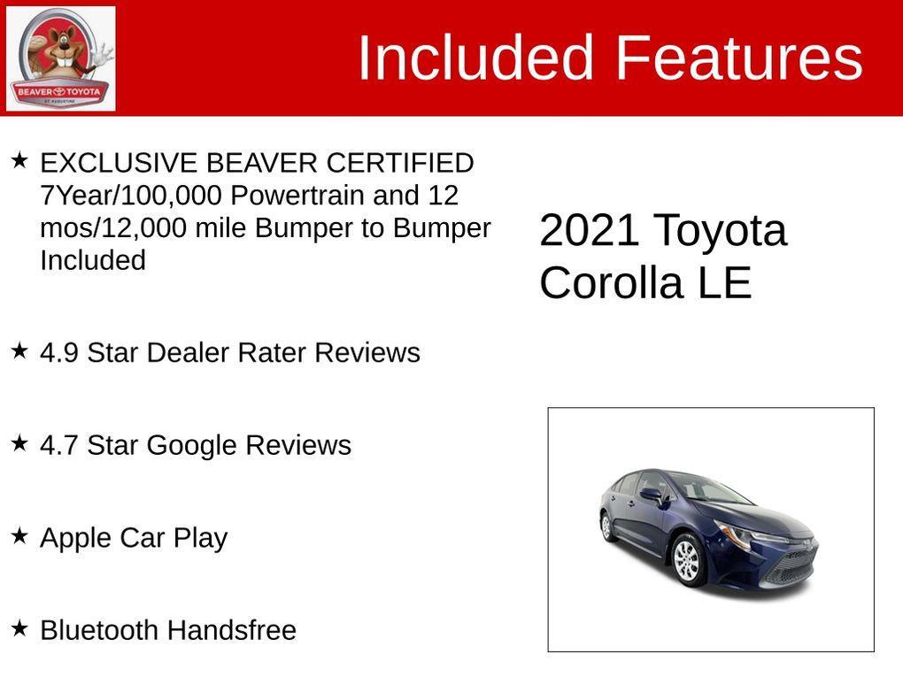used 2021 Toyota Corolla car, priced at $17,900
