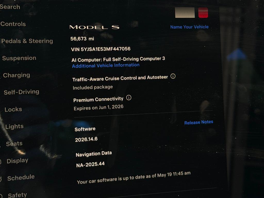 used 2021 Tesla Model S car, priced at $40,675