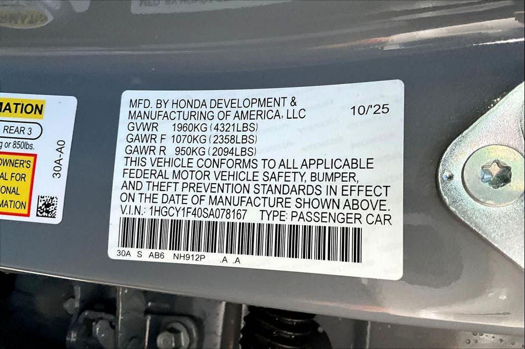 new 2025 Honda Accord car, priced at $31,210