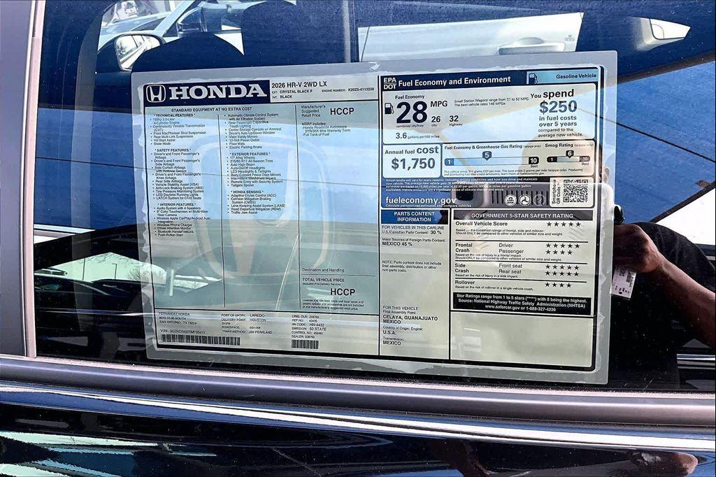 used 2026 Honda HR-V car, priced at $27,884