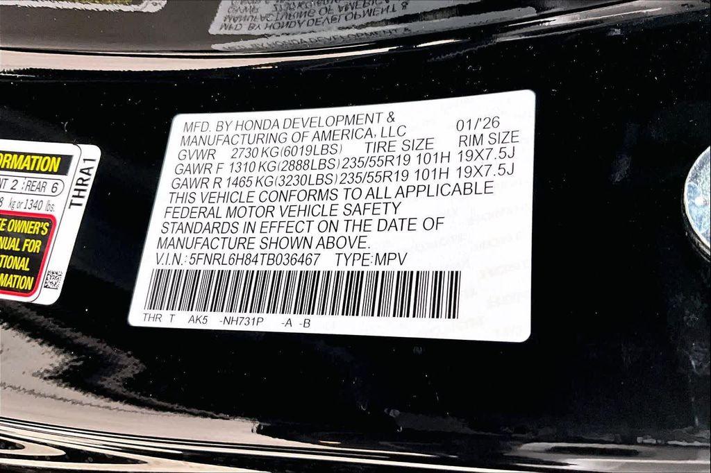 new 2026 Honda Odyssey car, priced at $49,585