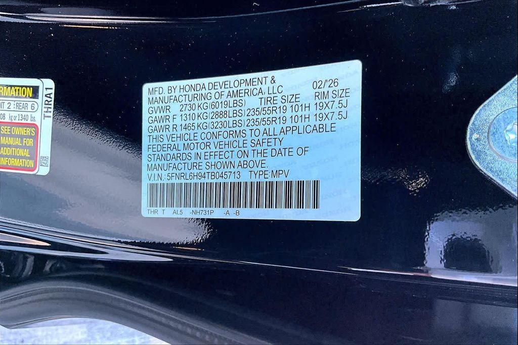 new 2026 Honda Odyssey car, priced at $49,207