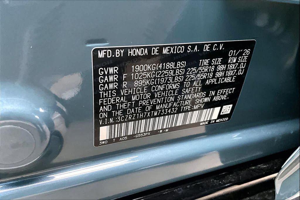 new 2026 Honda HR-V car, priced at $32,069