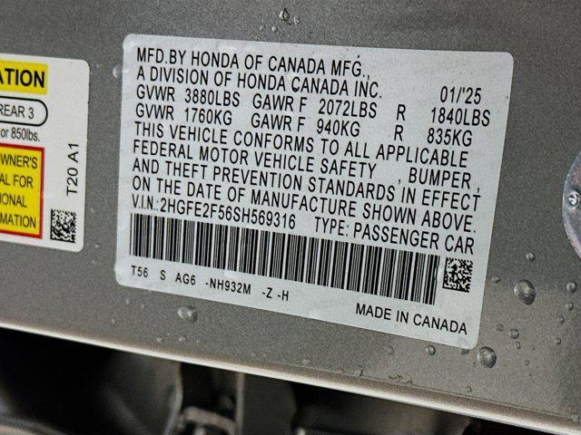 used 2025 Honda Civic car, priced at $23,496