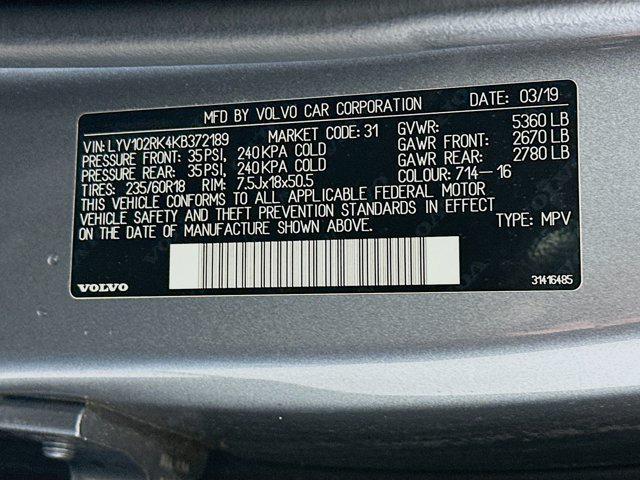 used 2019 Volvo XC60 car, priced at $13,996