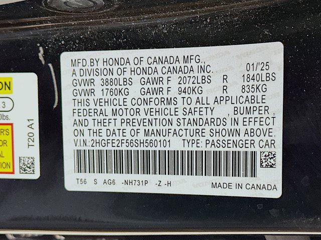 used 2025 Honda Civic car, priced at $23,996