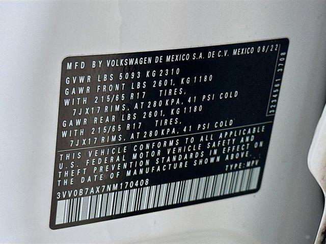 used 2022 Volkswagen Tiguan car, priced at $18,496