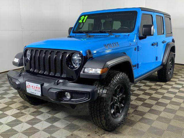 used 2021 Jeep Wrangler car, priced at $21,500