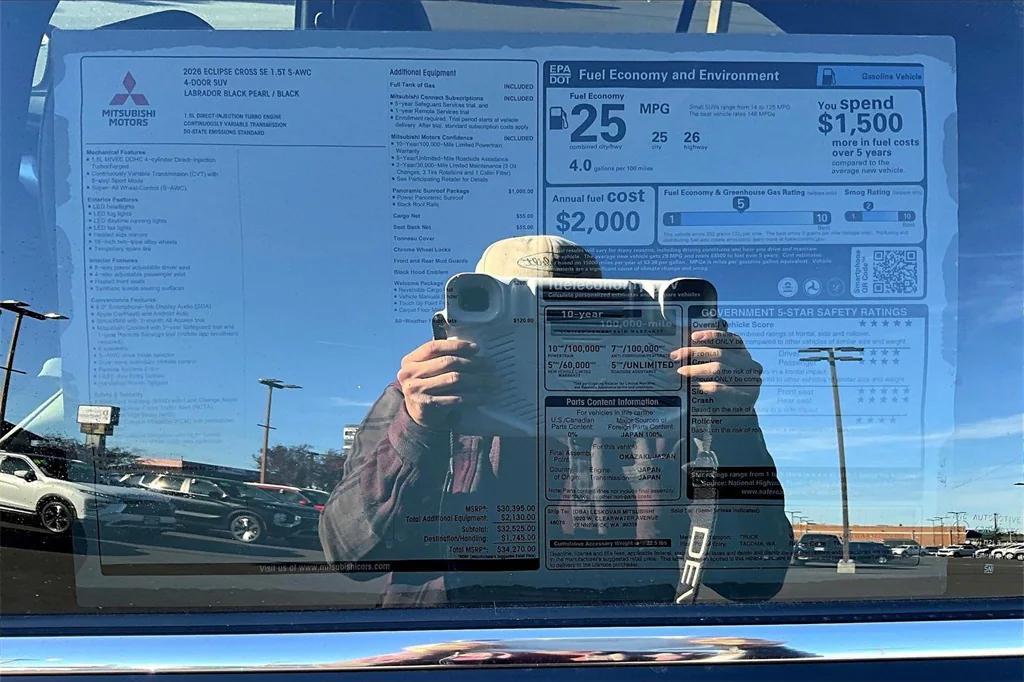 new 2026 Mitsubishi Eclipse Cross car, priced at $29,498