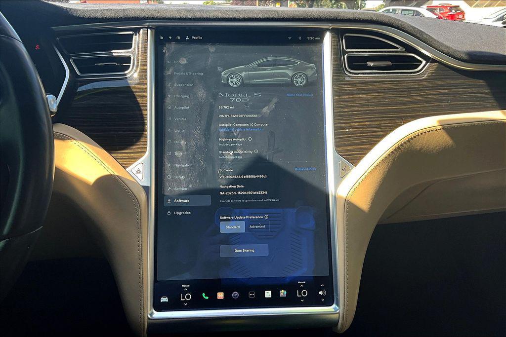 used 2015 Tesla Model S car, priced at $13,998