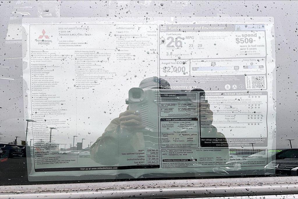 new 2025 Mitsubishi Outlander Sport car, priced at $24,998