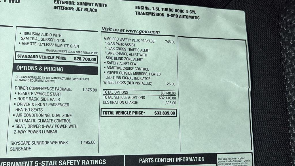 used 2024 GMC Terrain car, priced at $28,999