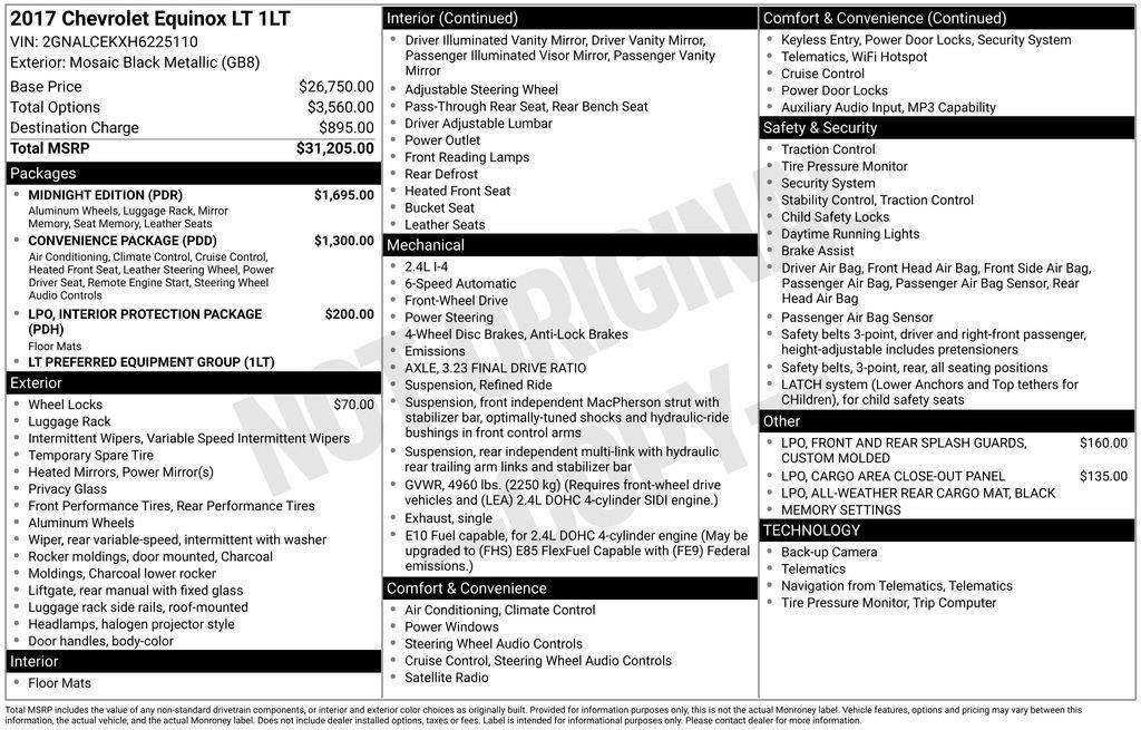 used 2017 Chevrolet Equinox car, priced at $9,499