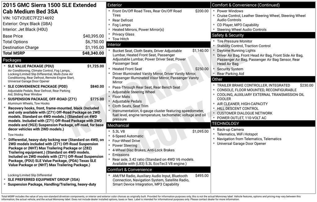 used 2015 GMC Sierra 1500 car, priced at $15,495