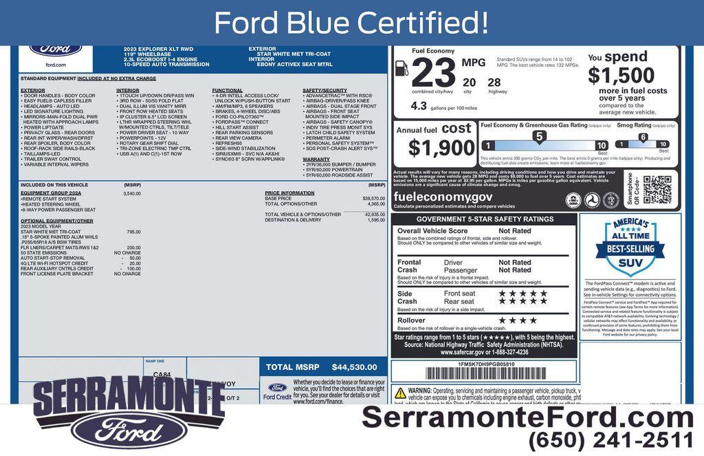 used 2023 Ford Explorer car, priced at $30,490