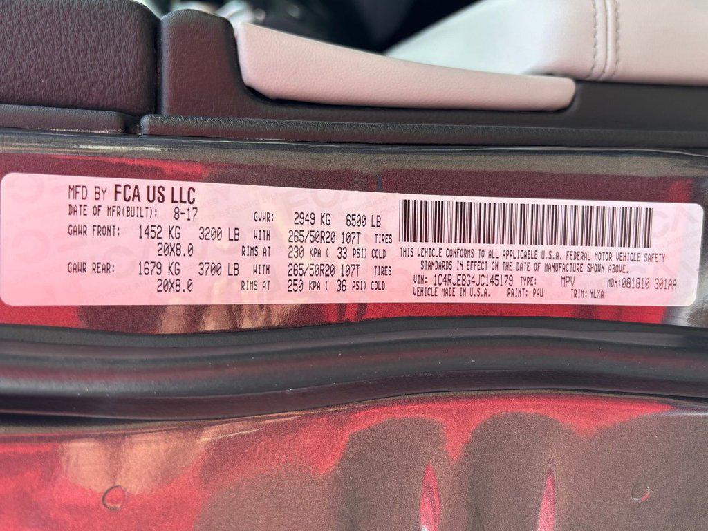 2018 Granite Crystal Metallic Clearcoat Jeep Grand Cherokee