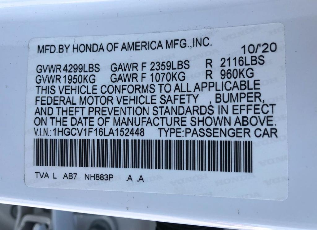 used 2020 Honda Accord car, priced at $20,950