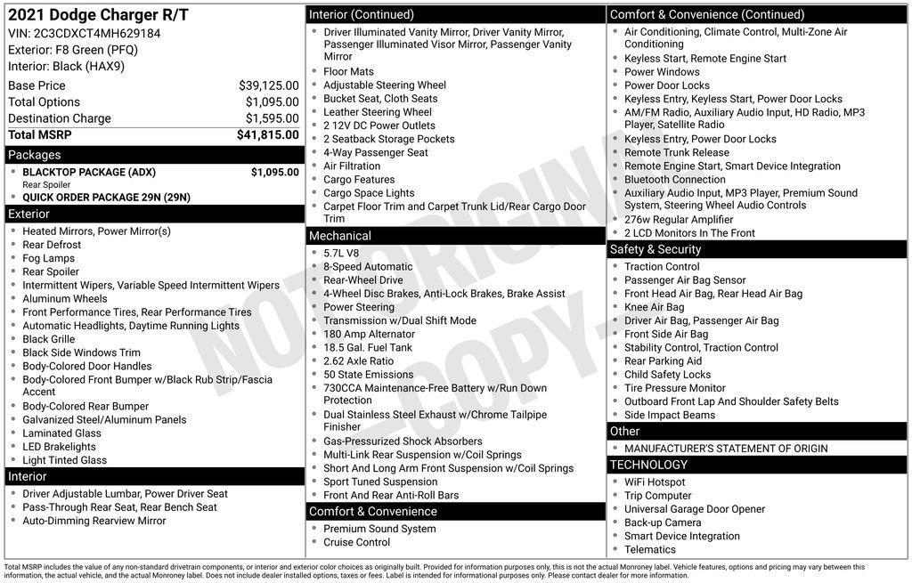 used 2021 Dodge Charger car, priced at $26,500