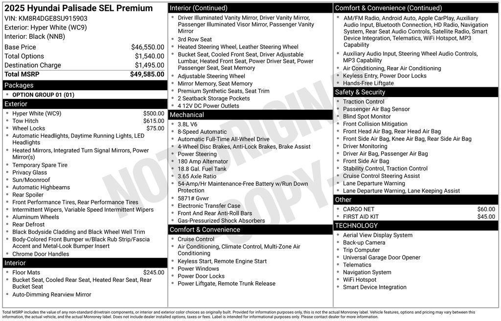 used 2025 Hyundai Palisade car, priced at $40,700