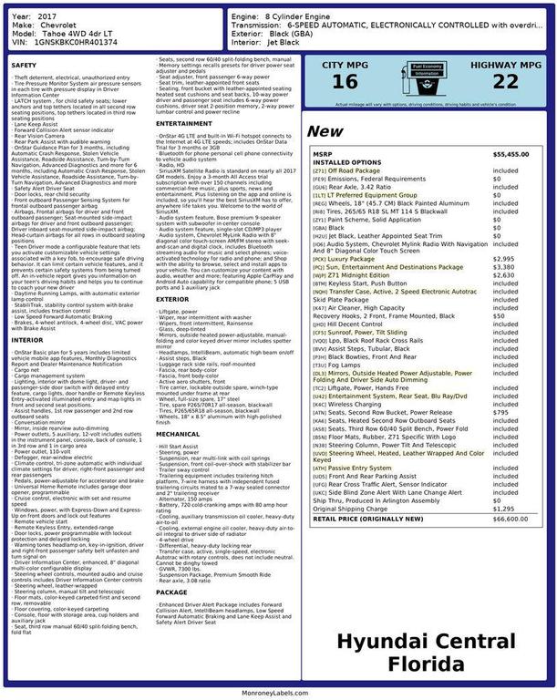 used 2017 Chevrolet Tahoe car, priced at $15,000