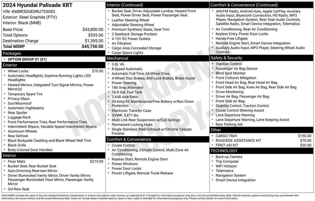 used 2024 Hyundai Palisade car, priced at $32,800