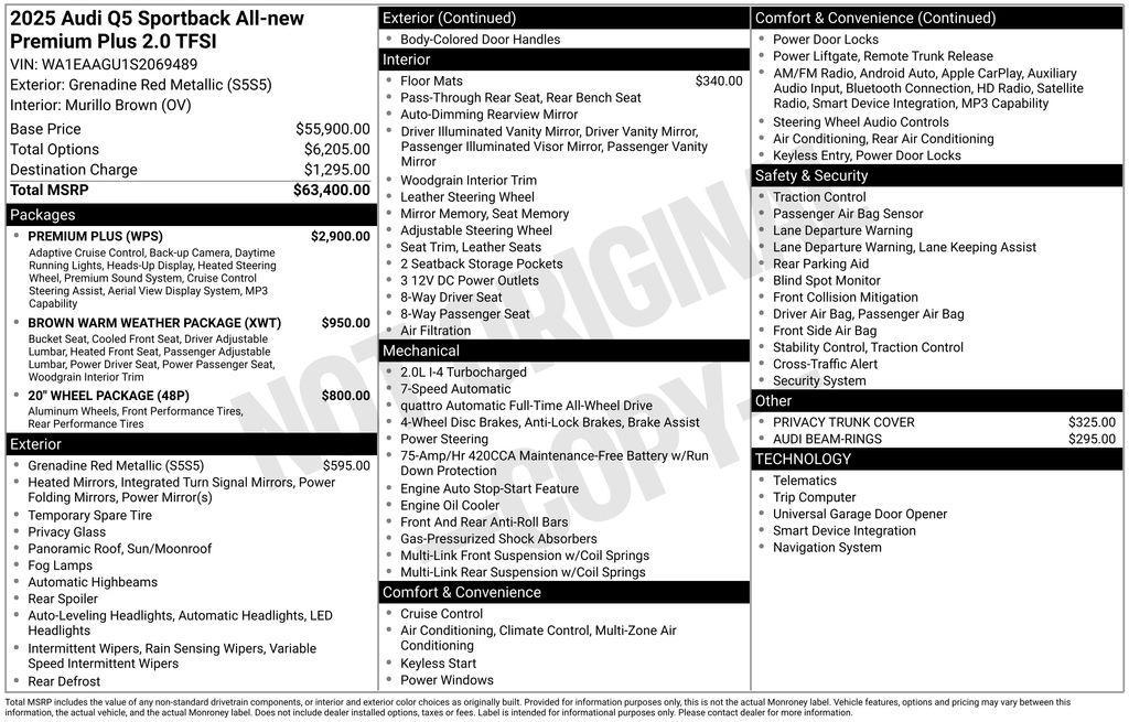 used 2025 Audi Q5 car, priced at $48,995