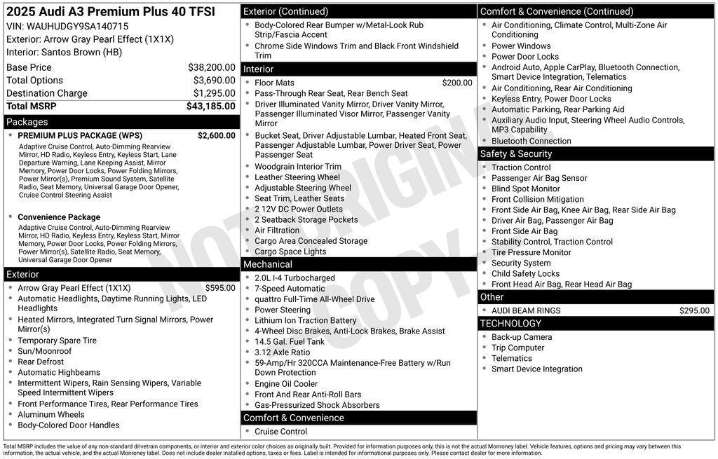 used 2025 Audi A3 car, priced at $35,777