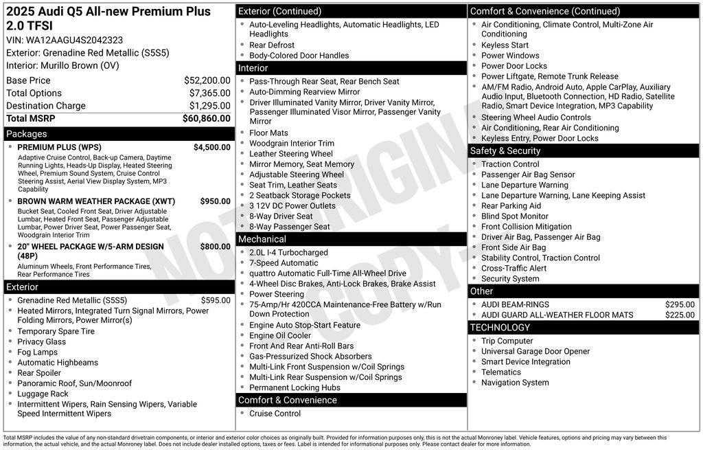 used 2025 Audi Q5 car, priced at $47,500