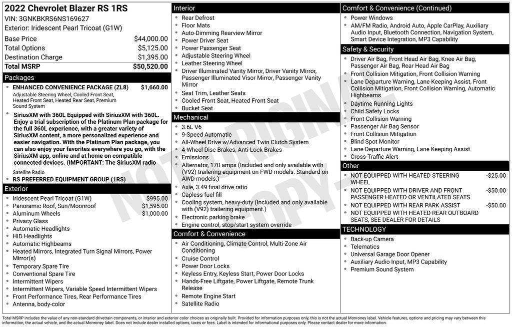 used 2022 Chevrolet Blazer car, priced at $26,990