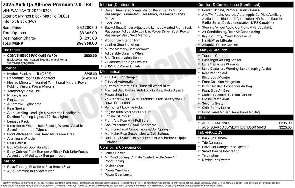 used 2025 Audi Q5 car, priced at $47,995