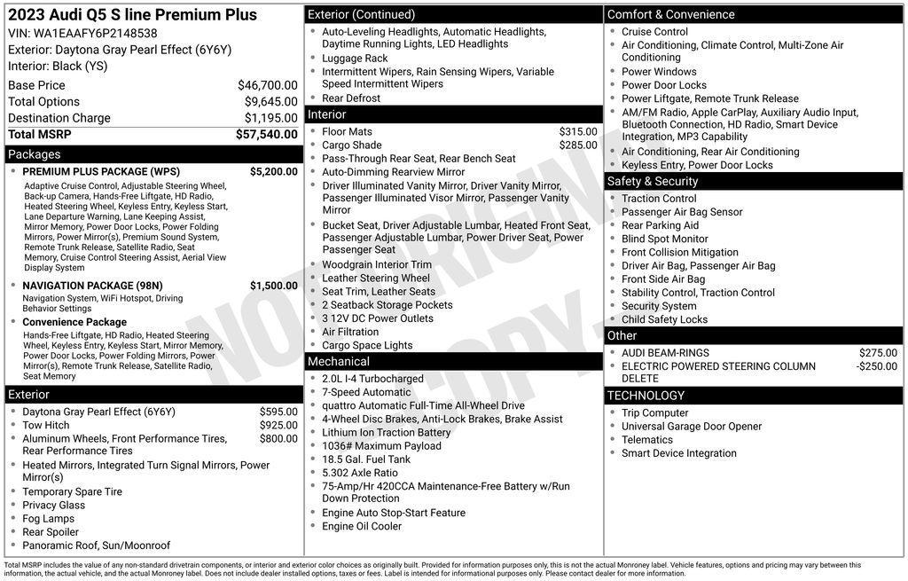 used 2023 Audi Q5 car, priced at $34,995