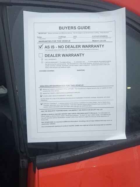 used 2023 Dodge Challenger car, priced at $36,720