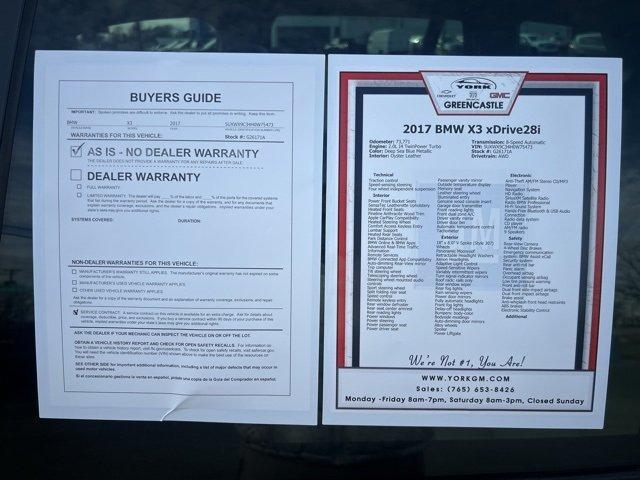 used 2017 BMW X3 car, priced at $14,495