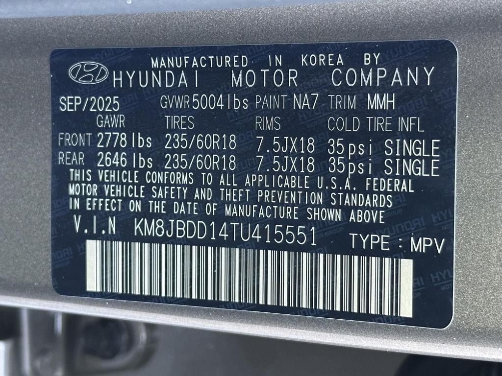 new 2026 Hyundai TUCSON Hybrid car, priced at $36,100